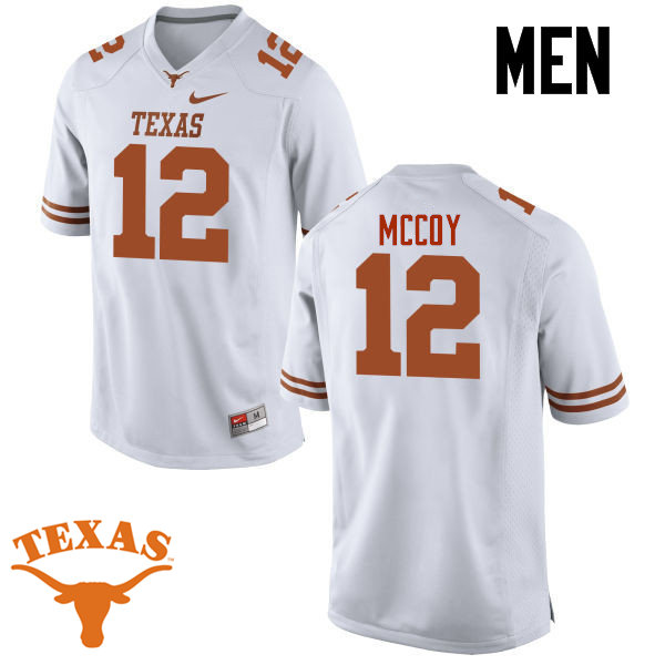 Men #12 Colt McCoy Texas Longhorns College Football Jerseys-White